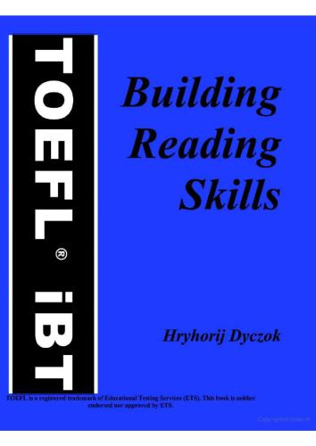 Building Reading Skills for TOEFL IBT