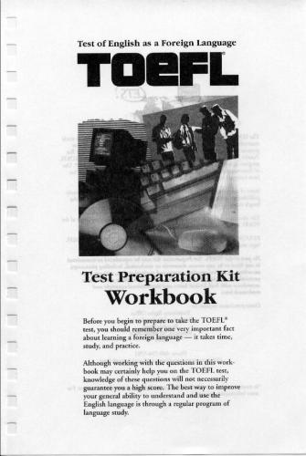 TOEFL Test preparation kit workbook