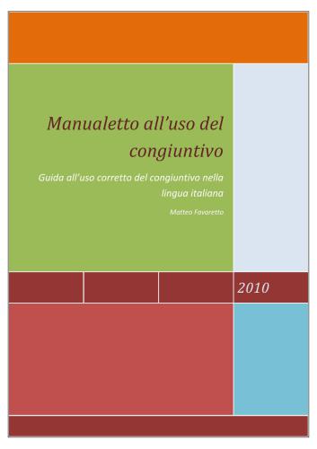 Manualetto all’uso del congiuntivo