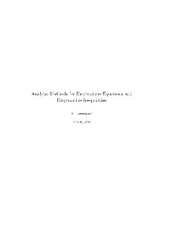 Davenport H Analytic methods for Diophantine equations and inequalities (CUP draft