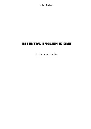 Essential English Idioms (Intermediate)