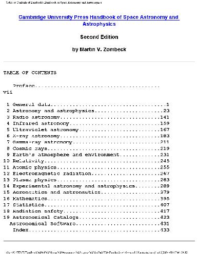 Handbook Of Space Astronomy & Astrophysics