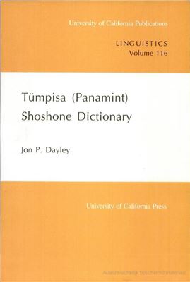 Tümpisa (Panamint) Shoshone Dictionary