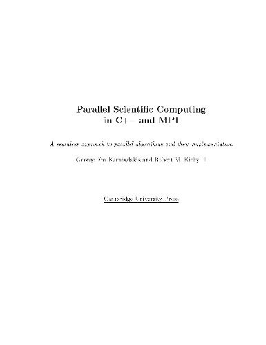 Parallel Scientific Computing in C++ and MPI