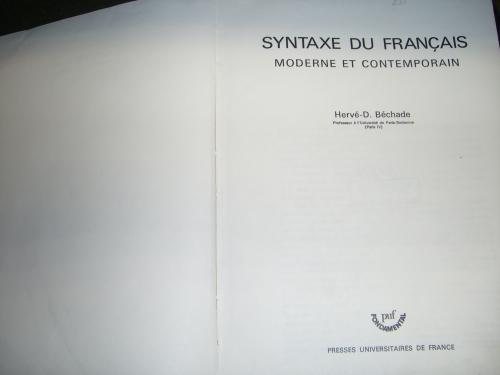 Syntaxe du français