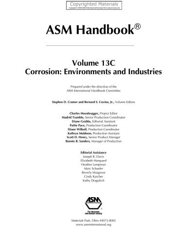 ASM Metals HandBook Vol. 13C - Corrosion: Environments and Industries