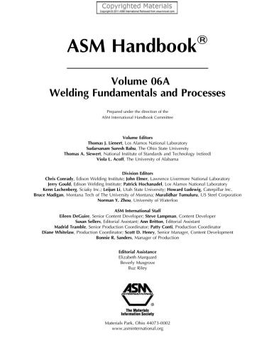 ASM Metals HandBook Vol. 6A - Welding Fundamentals and Processes