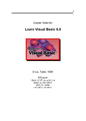 Learn Visual Basic 6.0