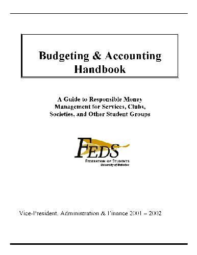 Business - Handbook of Budgeting and Accounting