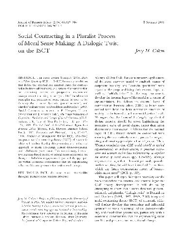 Social Contracting in a Pluralist Process