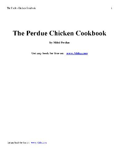 Perdue Chicken Cookbook