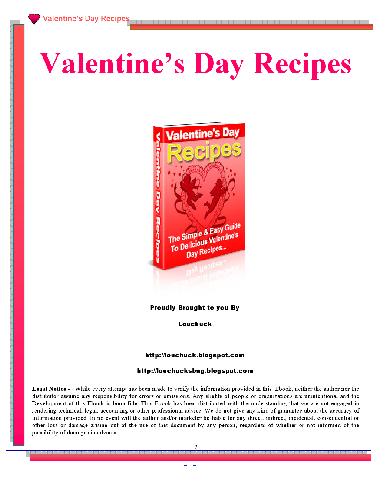 Valentine Recipes