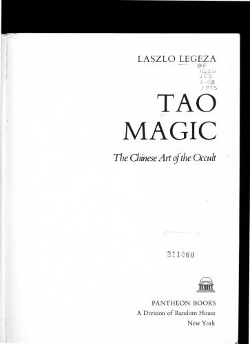 Tao Magic: The Chinese Art Of The Occult