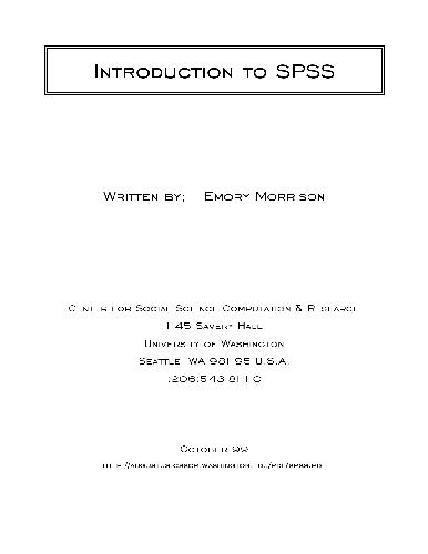 Statistics - Spss Tutorial