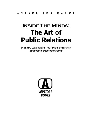 The Art of Public Relations