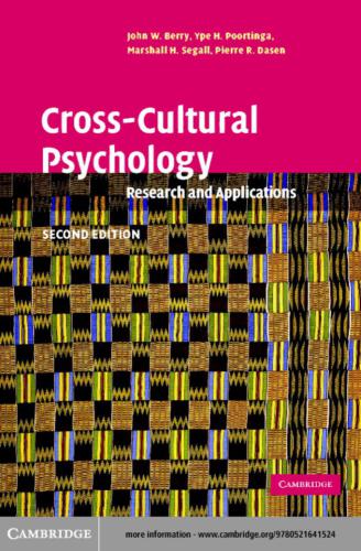 Cross-cultural Psychology: Research and Applications