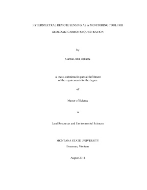 Hyperspectral Remote Sensing as a Monitoring Tool for Geologic Carbon Sequestration