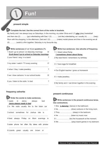 Discover English 2 Extra Grammar Worksheets