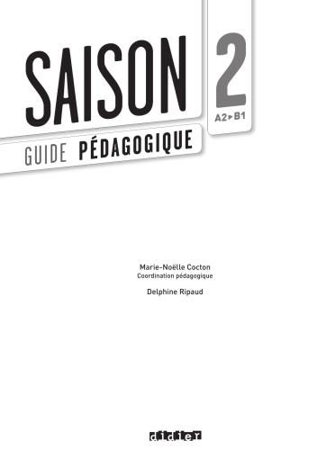 Saison 2. Guide pédagogique