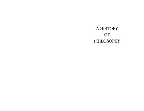 History of Philosophy