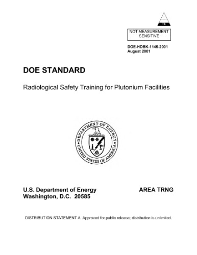 DOE Standard Radiological Safety Training for Plutonium Facilities