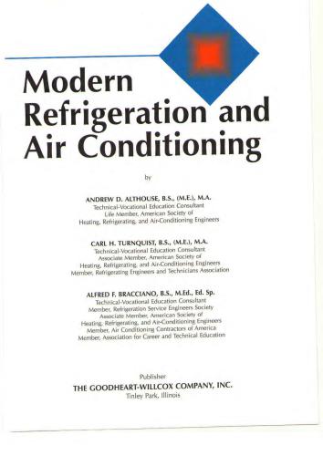 Althouse, Andrew Daniel Modern refrigeration and air conditioning part 1 of 2