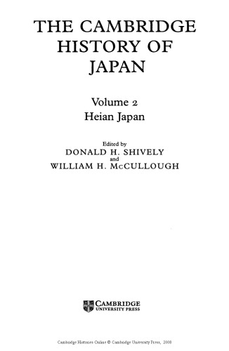 The Cambridge history of Japan