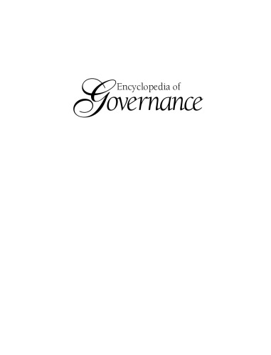 Encyclopedia of Governance