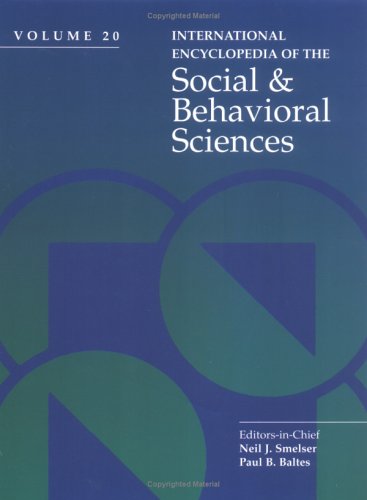 International Encyclopedia of Social & Behavioral Sciences