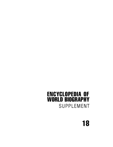 Encyclopedia of World Biography. Supplement