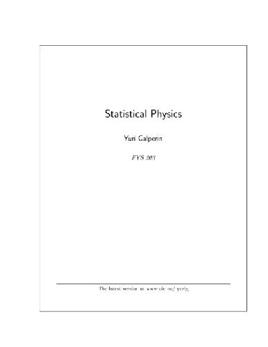 Statistical Physics (lecture notes)