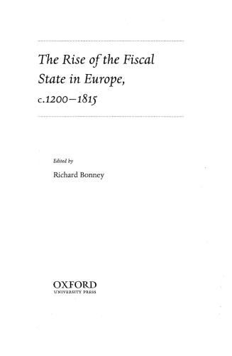 The Rise of the Fiscal State in Europe, C.1200-1815