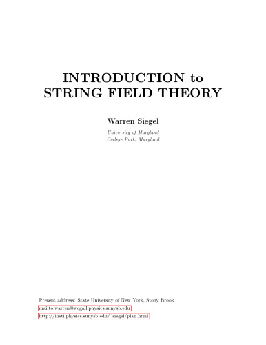 Introduction to String Field Theory