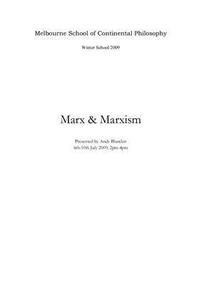 Marx & Marxism