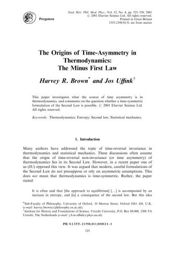 The Origins of Time-Asymmetry in Thermodynamics: The Minus First Law