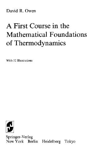 A first course in the mathematical foundations of thermodynamics