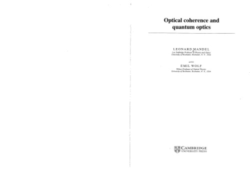 Optical Coherence and Quantum Optics