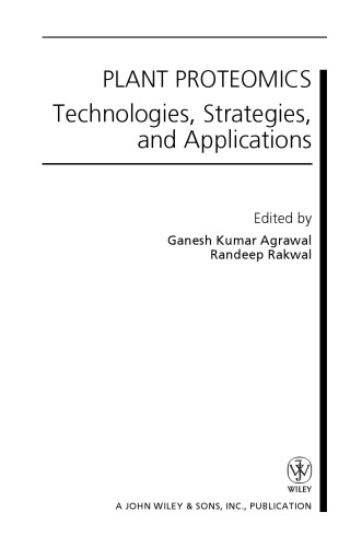 Plant proteomics: technologies, strategies, and applications