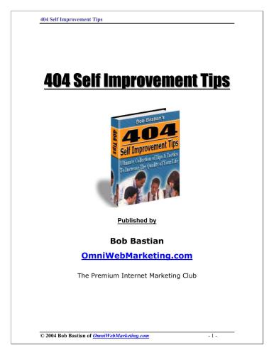 404 Self Improvement Tips