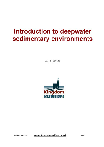 Introduction to deepwater sedimentary environments