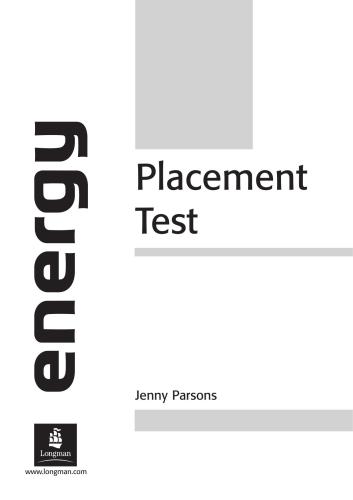 Energy Placement Test