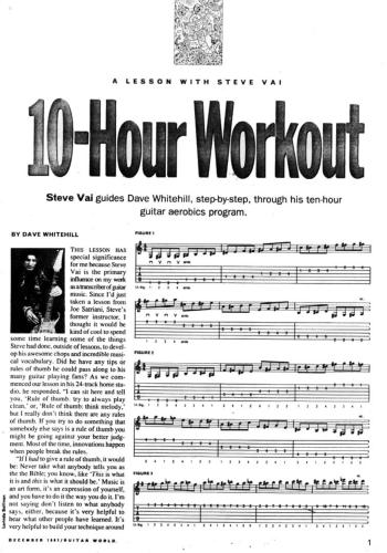 Lesson with Steve Vai 10 hours workout