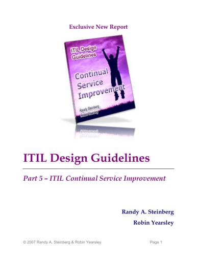 Сборник примеров документации ITIL процессов + Sample exam ITIL