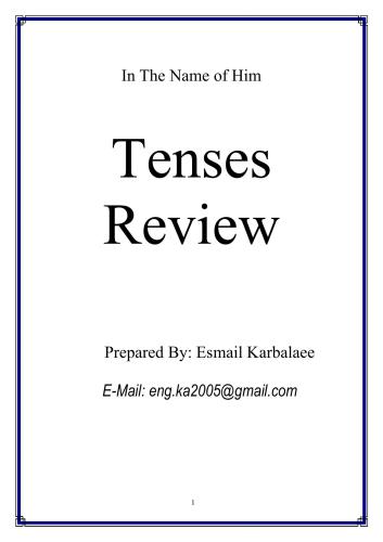 Tenses Review