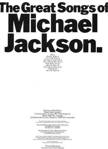 The Great Songs of Michael Jackson