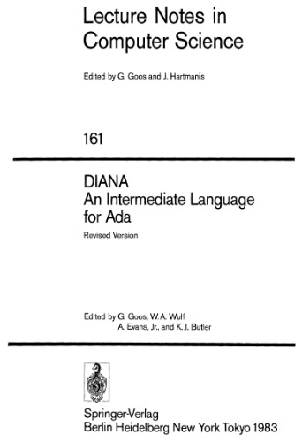 DIANA An Intermediate Language for Ada