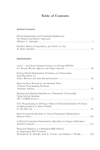 Global Optimization and Constraint Satisfaction: First International Workshop on Global Constraint Optimization and Constraint Satisfaction, COCOS 2002, Valbonne-Sophia Antipolis, France, October 2002. Revised Selected Papers