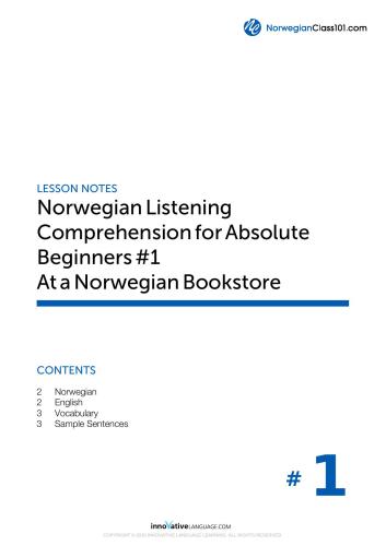 NorwegianClass101: Norwegian Listening Comprehension for Absolute Beginners