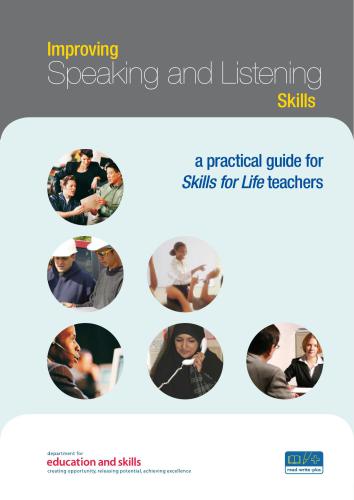 Improving Speaking and Listening Skills - a practical guide for Skills for Life teachers