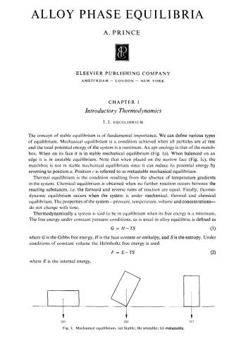 Alloy phase equilibria